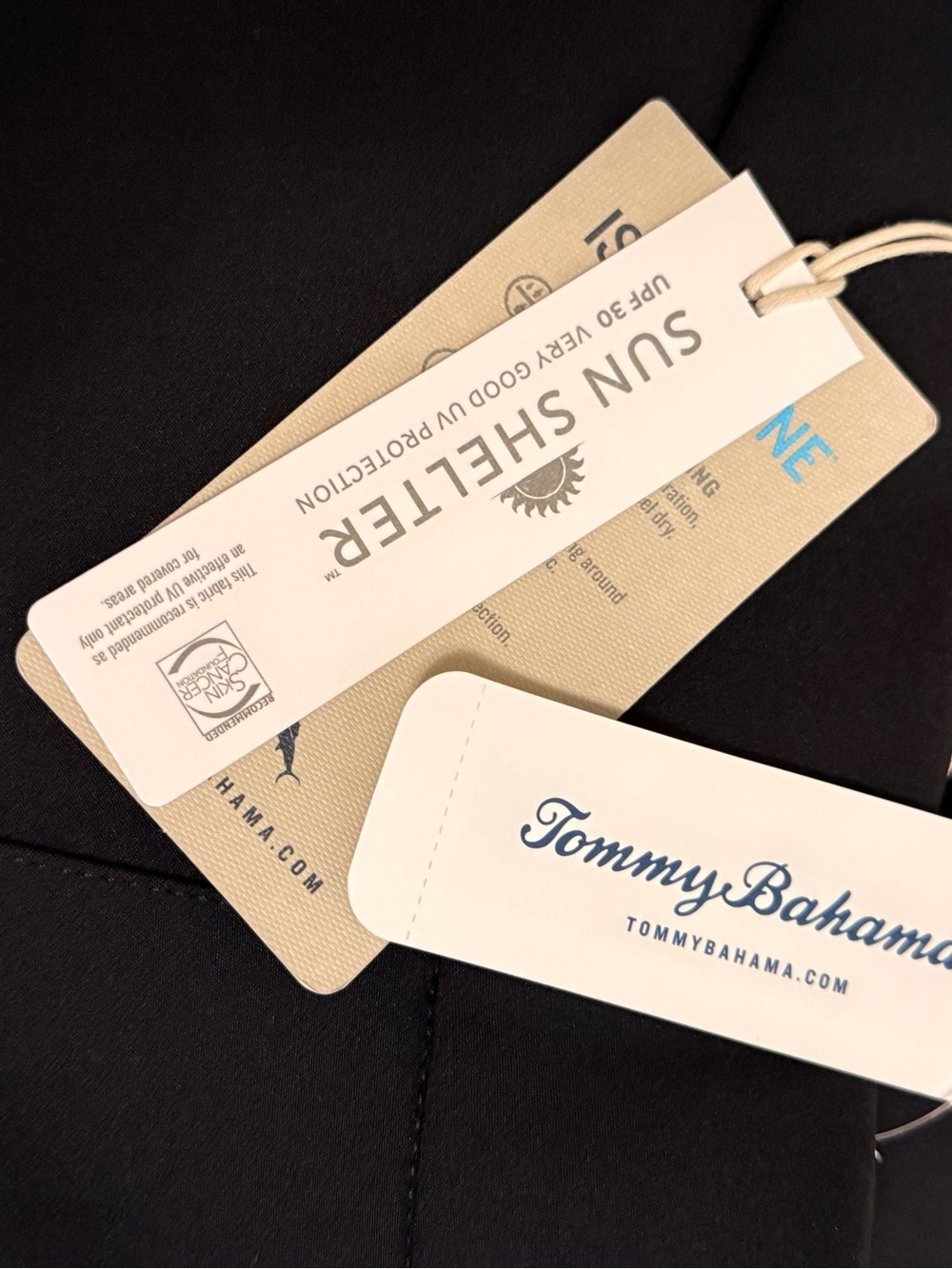 Tommy Bahama Black Slacks with Sun Shelter